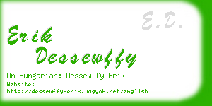 erik dessewffy business card